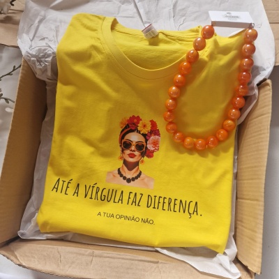 T-shirt Personalizada Até a vírgula faz diferença