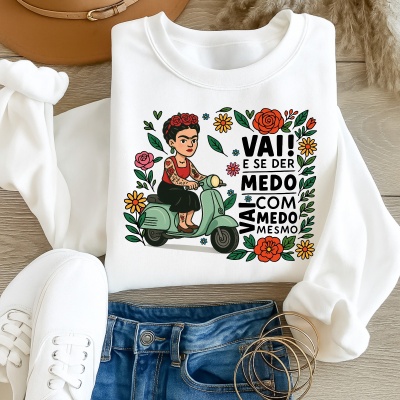 Sweatshirt personalizada Vai com medo