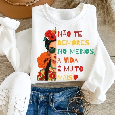 Sweatshirt personalizada Nao te demores no menos