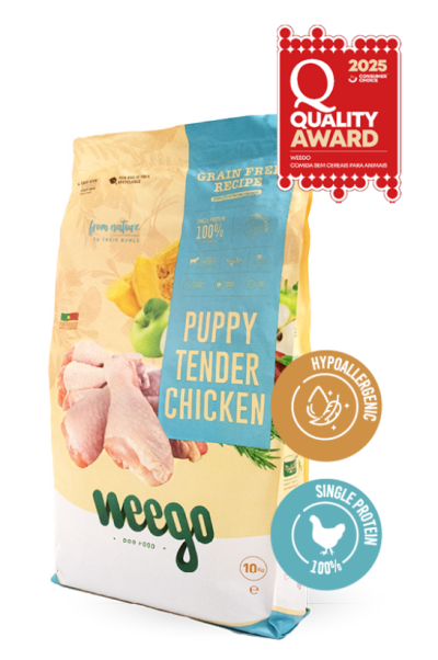 Weego sem cereais com frango para cachorros