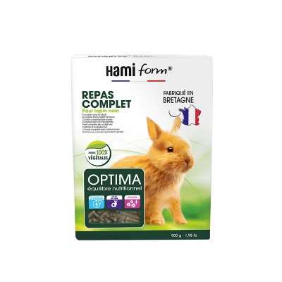 Optima – Refeição completa para coelhos anões – 900 g