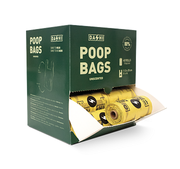 Caixa de 40 rolos - Sacos para dejetos com alças - Sashi