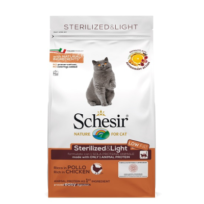 Schesir Sterilized & Light para Gato esterilizado – Frango