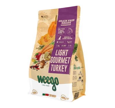 Weego Grain Free Dog Food Adult Light Gourmet Turkey