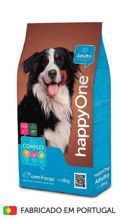 HappyOne - Ração seca para cão adulto - Frango - 18Kg