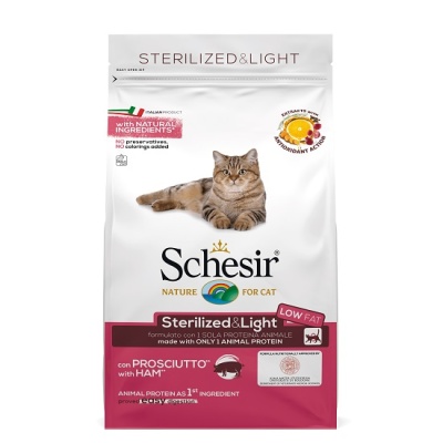 Schesir Sterilized & Light para Gato esterilizado – Presunto