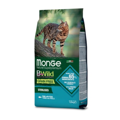 Monge Gato Bwild Esterilizado Atum c/ Ervilhas