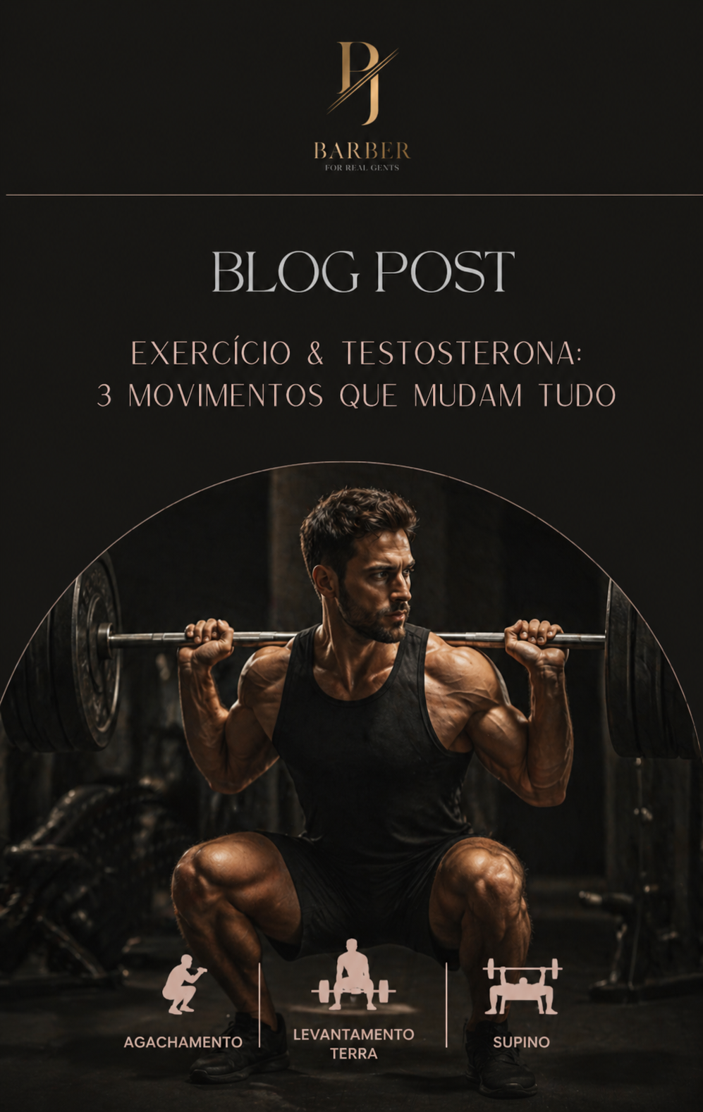 Exercício & Testosterona: 3 Movimentos que Mudam Tudo