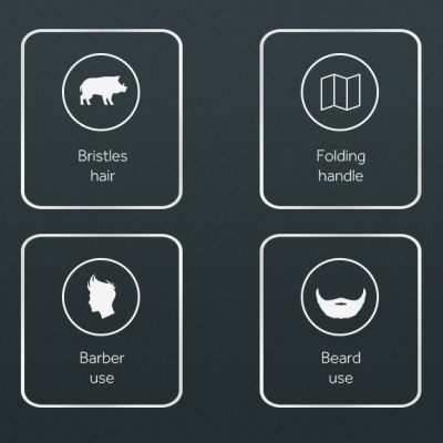 Escova Dobrável para Barba - BeardBrush