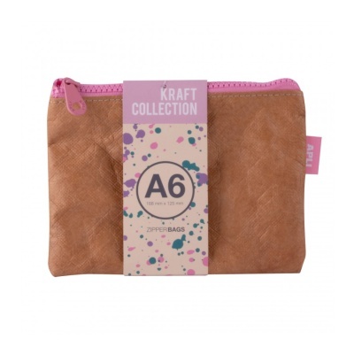 Bolsa com zíper Coleção Kraft A6
