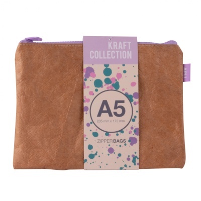 Bolsa com zíper Coleção Kraft A5