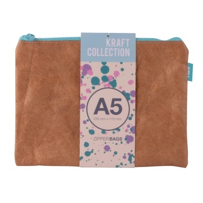 Bolsa com zíper Coleção Kraft A5