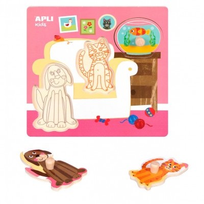 Puzzle encaixável Apli Kids  em madeira