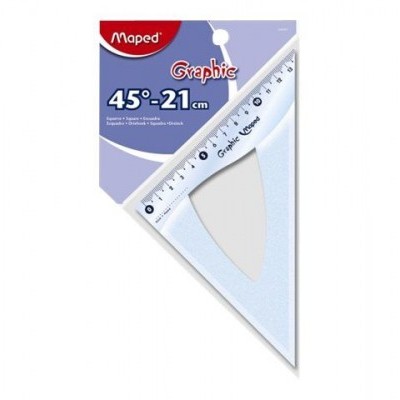 Esquadro Graphic Maped 45º/21cm