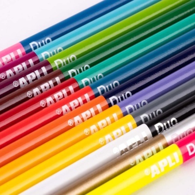 Lápis de cor Apli Duo 12