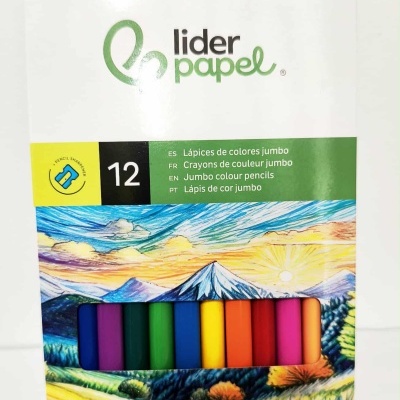 Lápis de Cores Jumbo Liderpapel