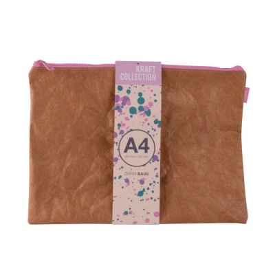 Bolsa com zíper Coleção Kraft A4