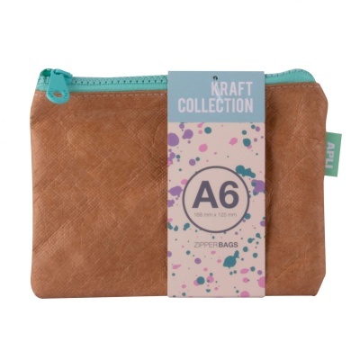 Bolsa com zíper Coleção Kraft A6