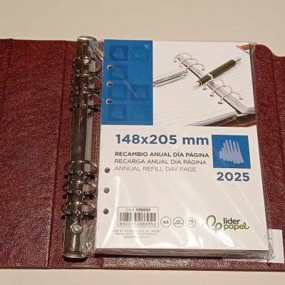 Agenda de Argolas 15 x21 Castanha