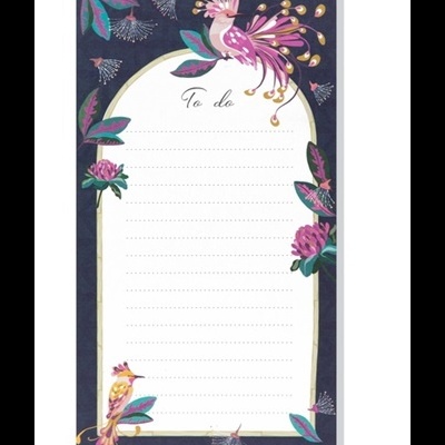 Bloco de notas Goldbuch To-Do, 9x17cm, pássaros tropicais