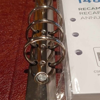 Agenda de Argolas 15 x21 Castanha