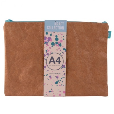 Bolsa com zíper Coleção Kraft A4