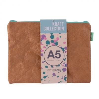 Bolsa com zíper Coleção Kraft A5