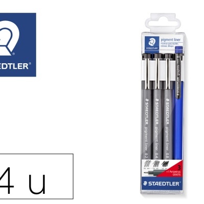 Marcadores STAEDTLER Calibrado Micrometrico Preto + Lapiseira (3 Unidades 0.2 0.4 0.8mm)