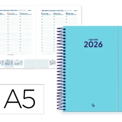 Agenda Espiral A5 Azul 2026