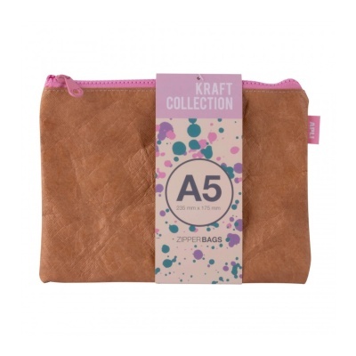 Bolsa com zíper Coleção Kraft A5