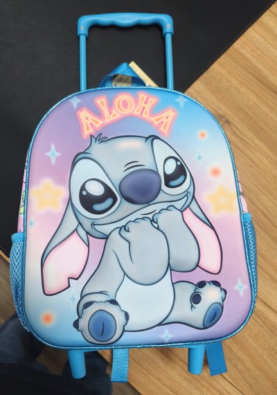 Mochila Stitch 3D com rodas