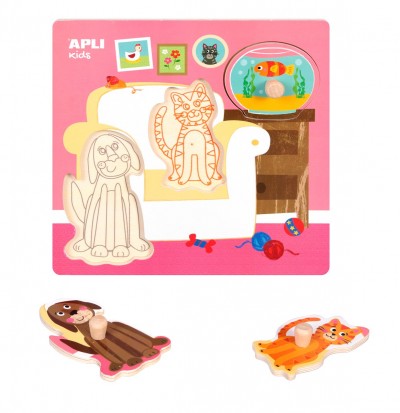 Puzzle encaixável Apli Kids  em madeira