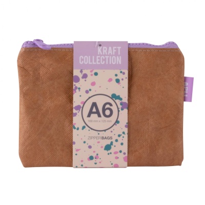 Bolsa com zíper Coleção Kraft A6