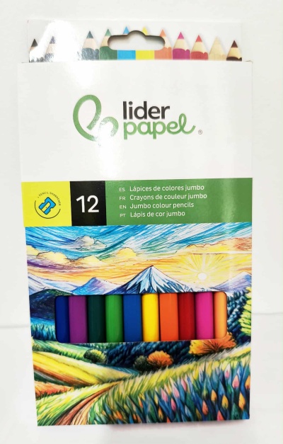 Lápis de Cores Jumbo Liderpapel