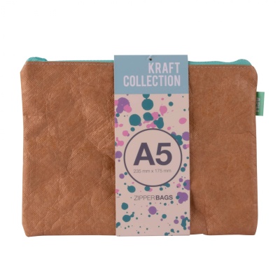 Bolsa com zíper Coleção Kraft A5
