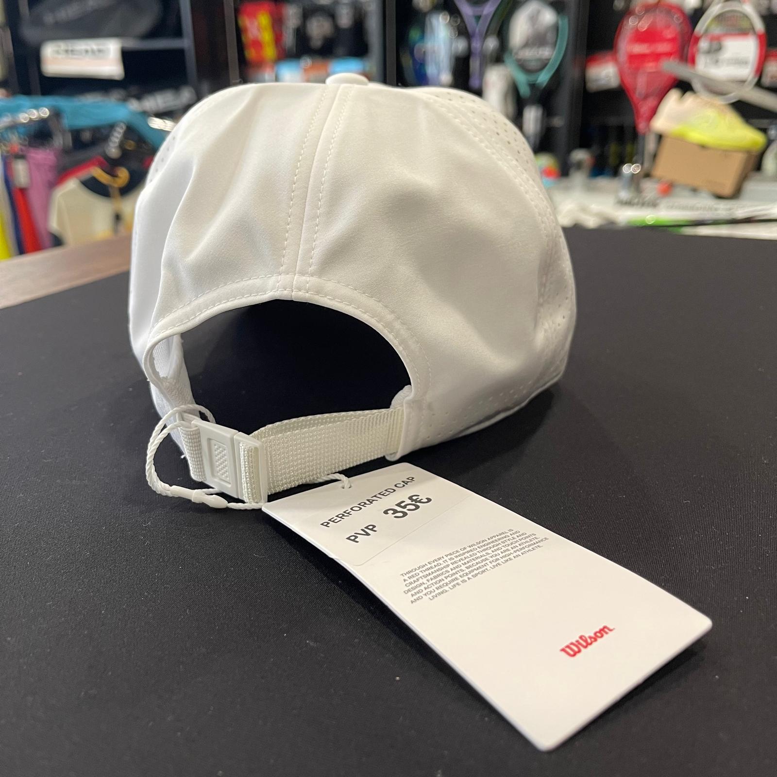 WILSON U ACTIVE PERFORATED CAP WHITE/RED