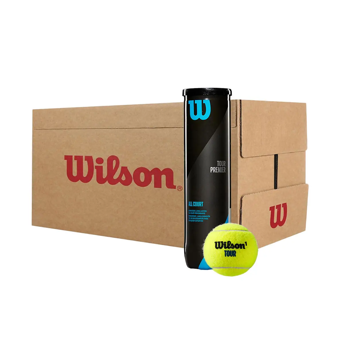 WILSON TOUR PREMIER ALL COURT 18 X4 BALL CAN (Box)