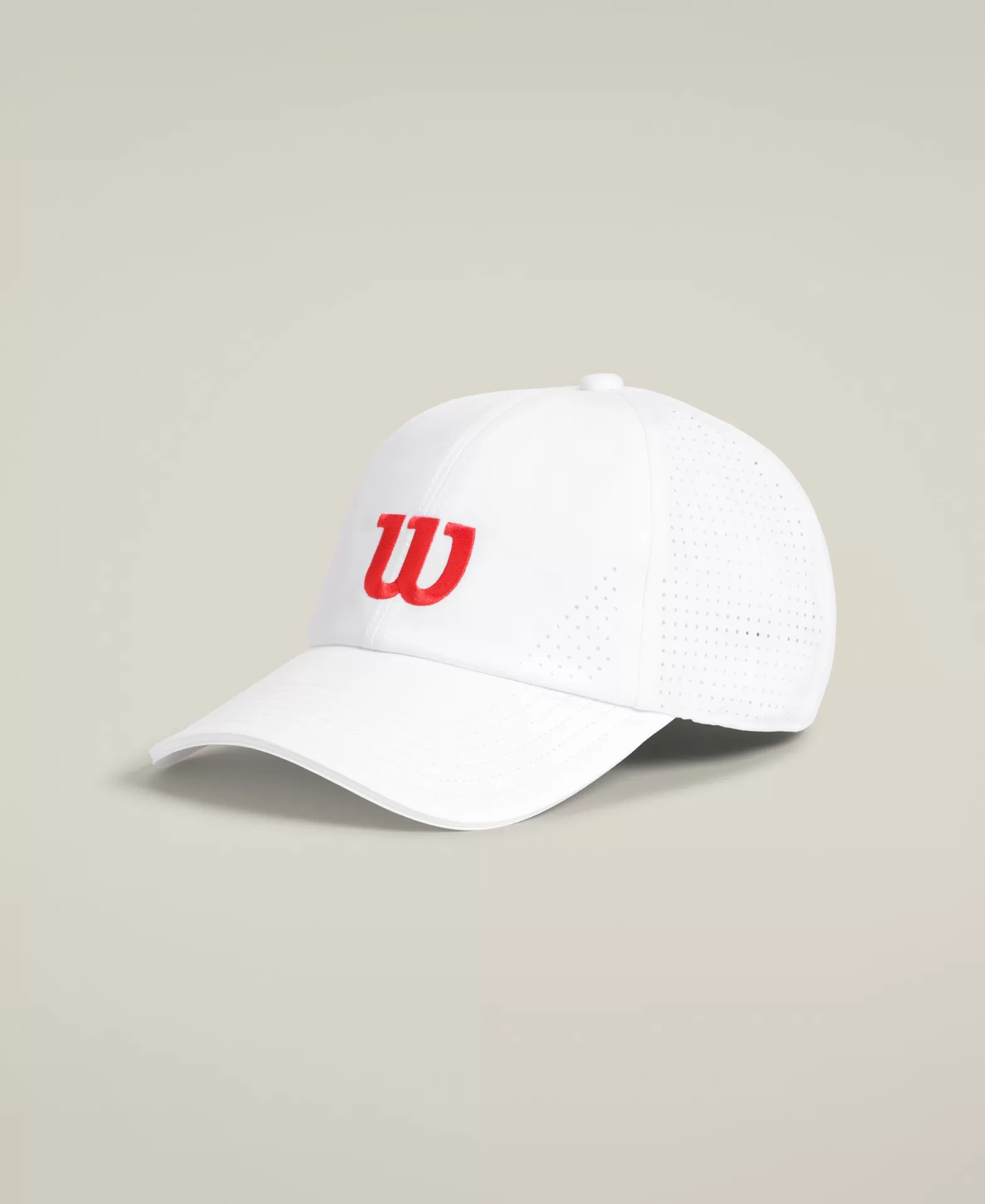 WILSON U ACTIVE PERFORATED CAP WHITE/RED