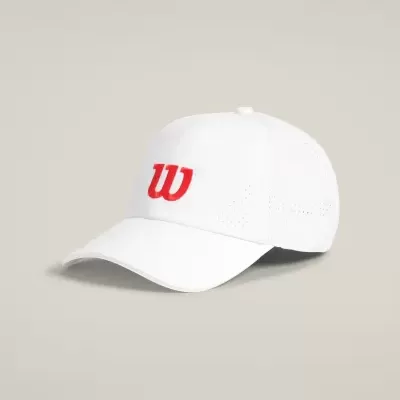 WILSON U ACTIVE PERFORATED CAP WHITE/RED