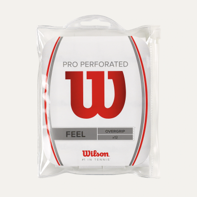 WILSON PRO OVERGRIP PERFORATED 12PK WHITE