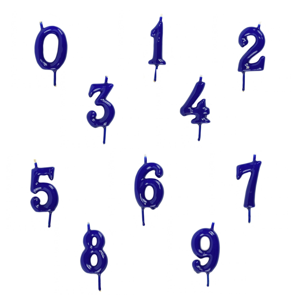 Velas Número Azul
