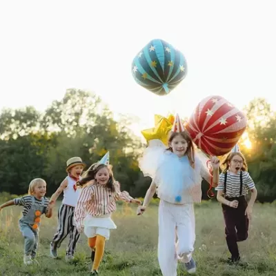 Balão Circo Estrelas Verde