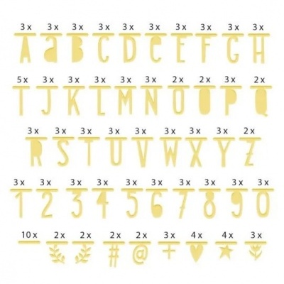 Grinalda Letras Dourado