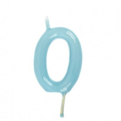 Velas Número Azul Bebé