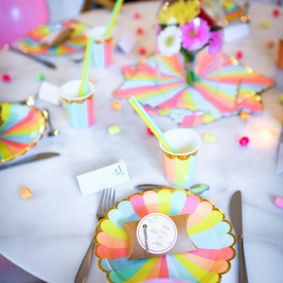 Pratos Candy Arco Íris Pastel