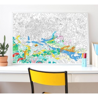 Poster para Colorir Selva