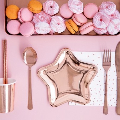 Pratos Estrela Rose Gold Pequeno
