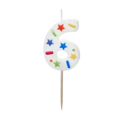 Velas Número Confettis