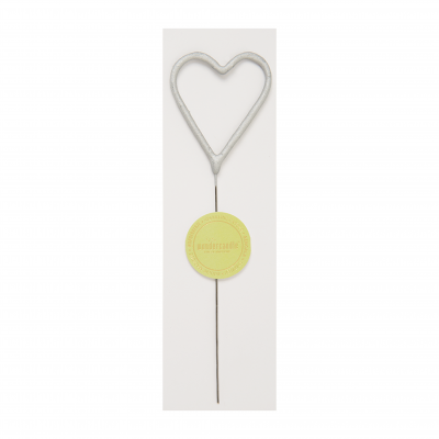 Sparkler Coração Prateado