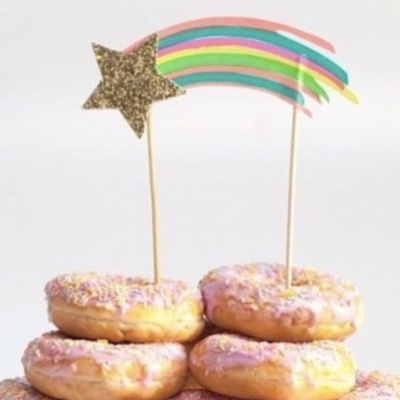 Topo de Bolo Rainbow